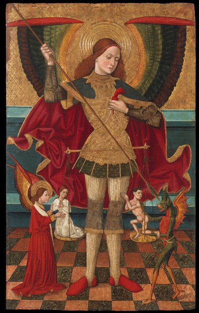Heiliger Michael wiegt Seelen von Juan la de Abadia